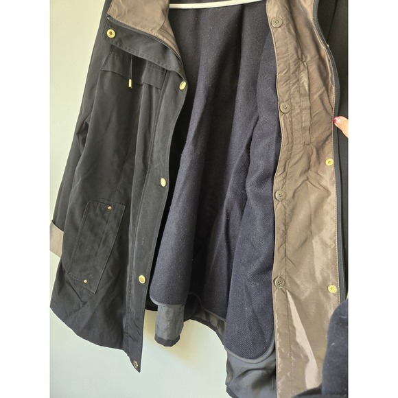 G Gallery New York Petite Large Polyester Jacket Black Removable Liner Coat Hood - Picture 11 of 16